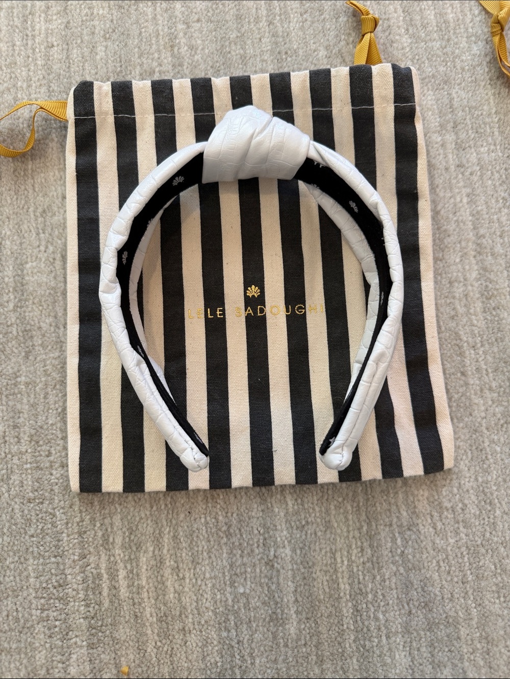 Lele Sadoughi Women’s White Knotted Padded Headband
